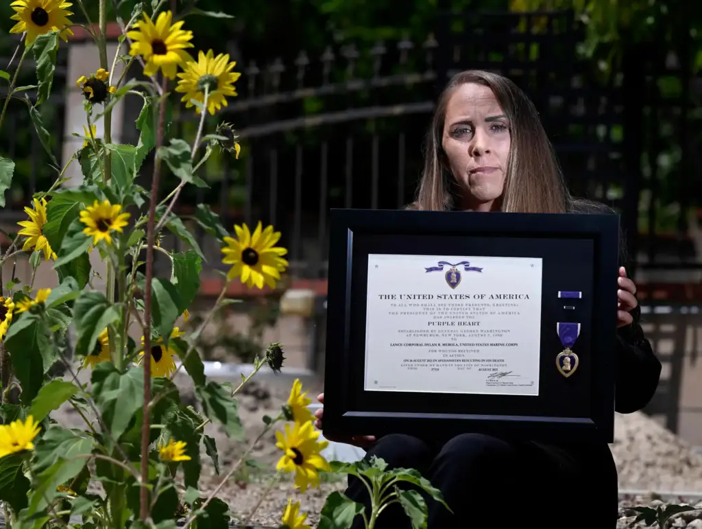 Cheryl Rex, mother of Marine Dylan Merola who was killed...