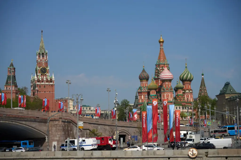 Special service vehicles are parked near Red Square