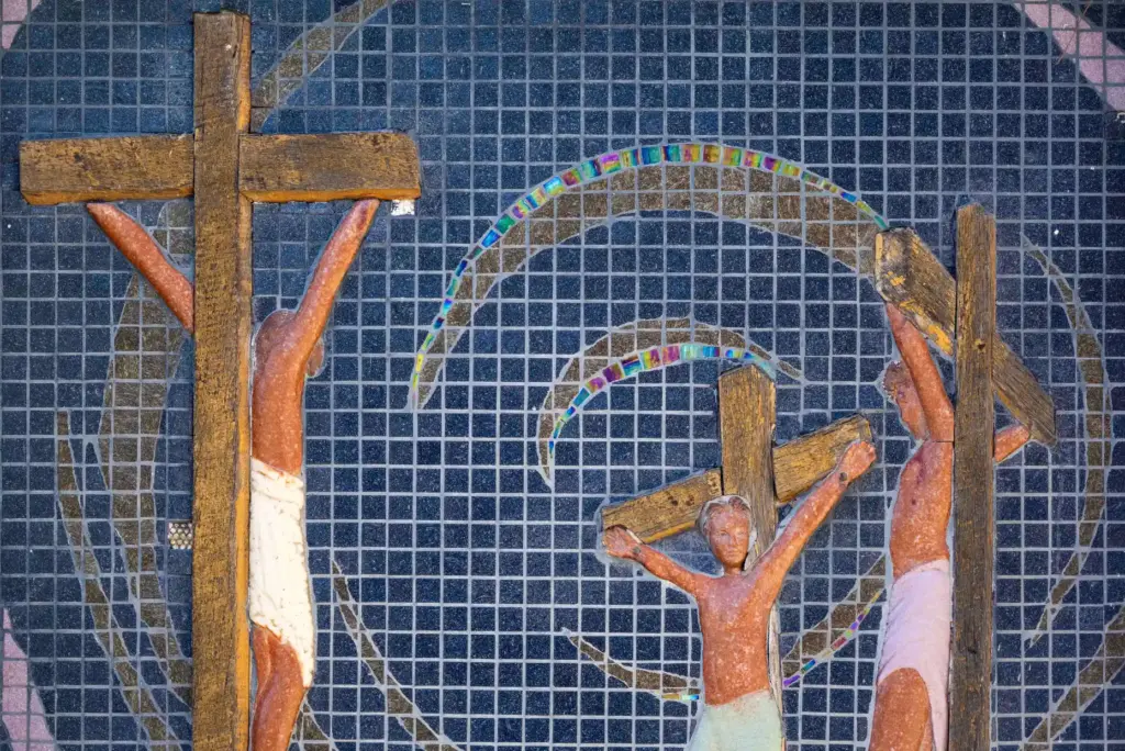 The â15 Stations of the Crossâ by artist Lance Jost...