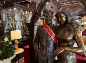 Statue of former owners departs Riverside’s Mission Inn as sale closes