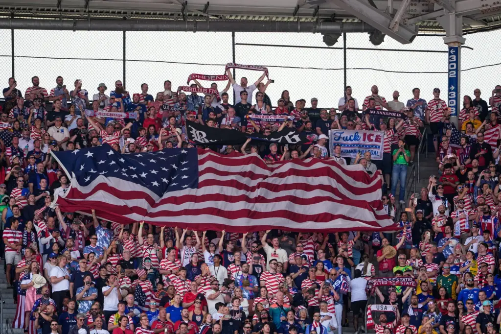United States fans on the stands during the World Cup...