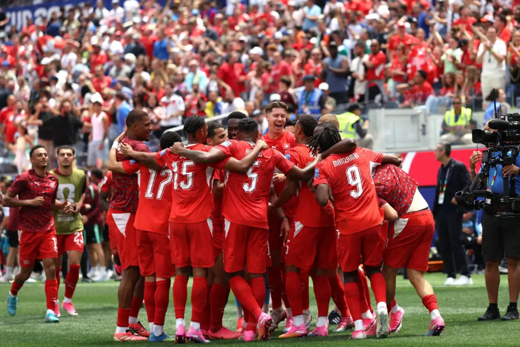Switzerland celebrates after deviating Bosnia and Herzegovina in the second...