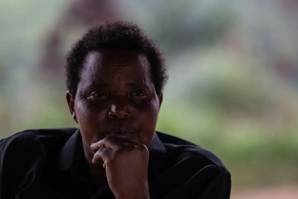 Asero Jeanne, a mother of five who lost two of her children to Ebola, was discharged.