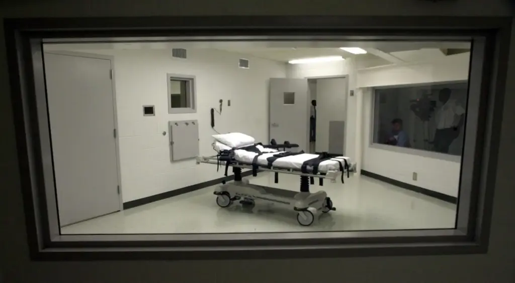 Alabama's lethal injection chamber at the Holman Correctional Facility in Atmore.