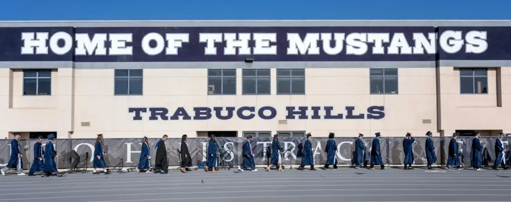 Members of Trabuco Hills High Schoolâs class of 2026 file...