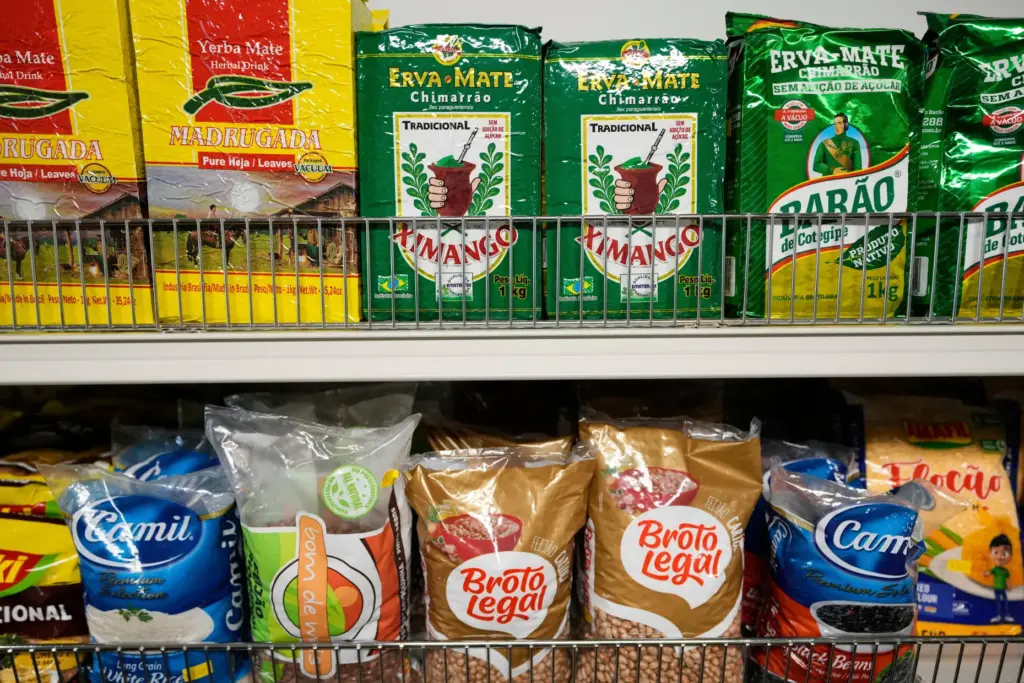 Goods imported from Brazil are displayed at Amazonia Brasil.