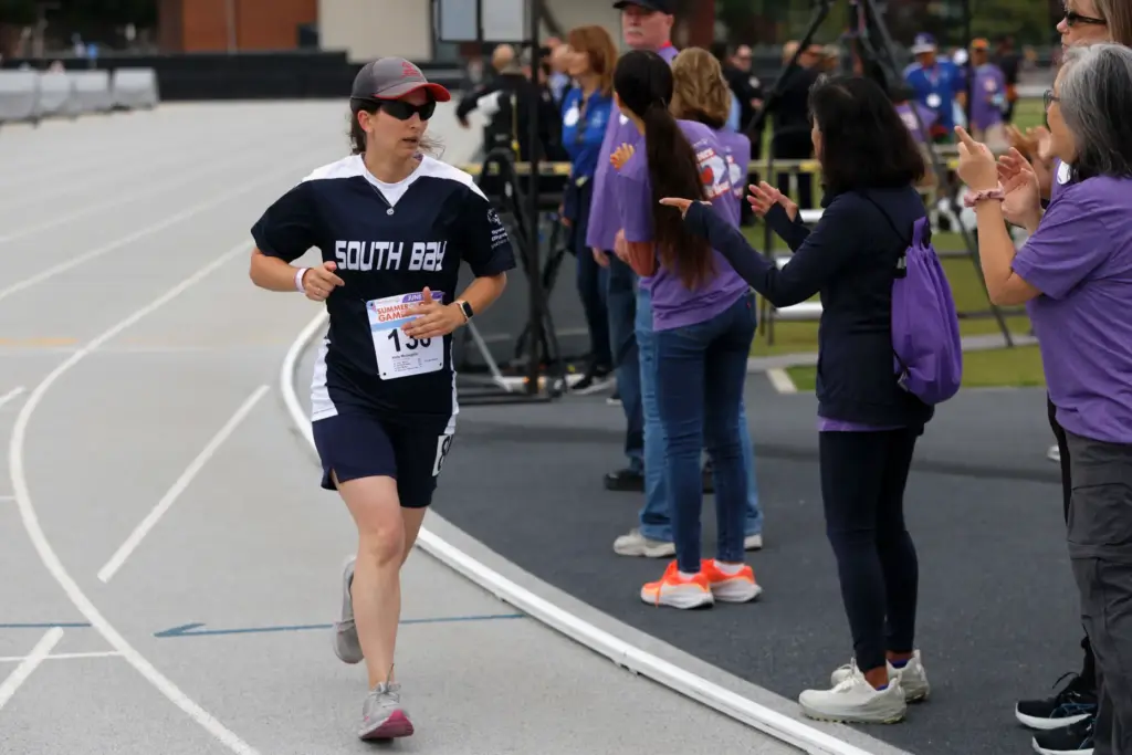 A South Bay runner competes at the Special Olympics Southern...