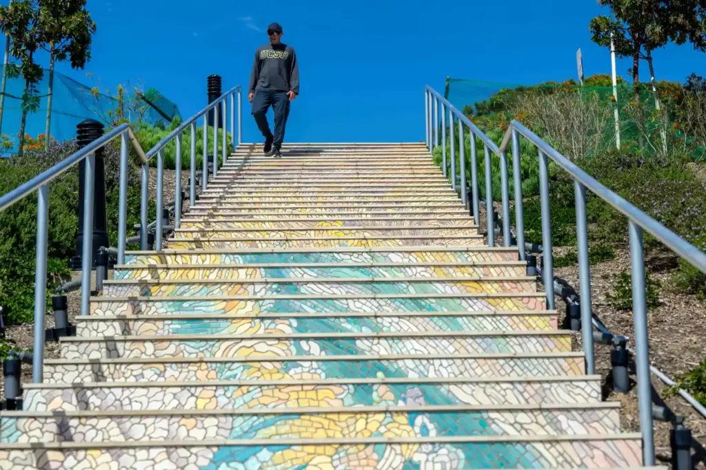 âStairwave,â created by artist Mia Tavonatti, is a 364-square-foot mosaic...