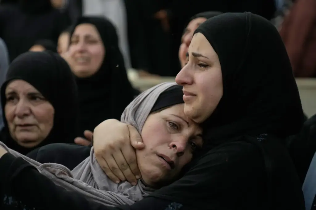 Sabah Ishtayeh, mother of Palestinian Imad Haroun Ishtayeh, cries during his funeral.