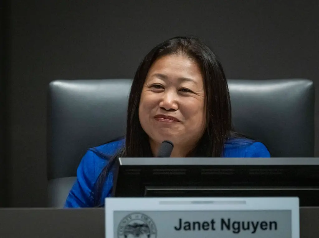 Orange County Supervisor Janet Nguyen speaks about retiring CEO Michelle...
