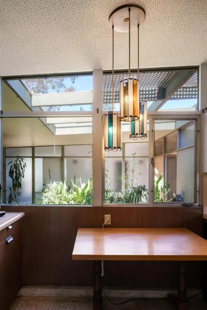 The breakfast nook overlooks the entry courtyard. (Photo by David...