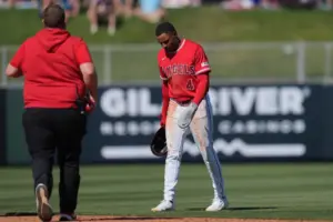 Angels send down Christian Moore to play every day