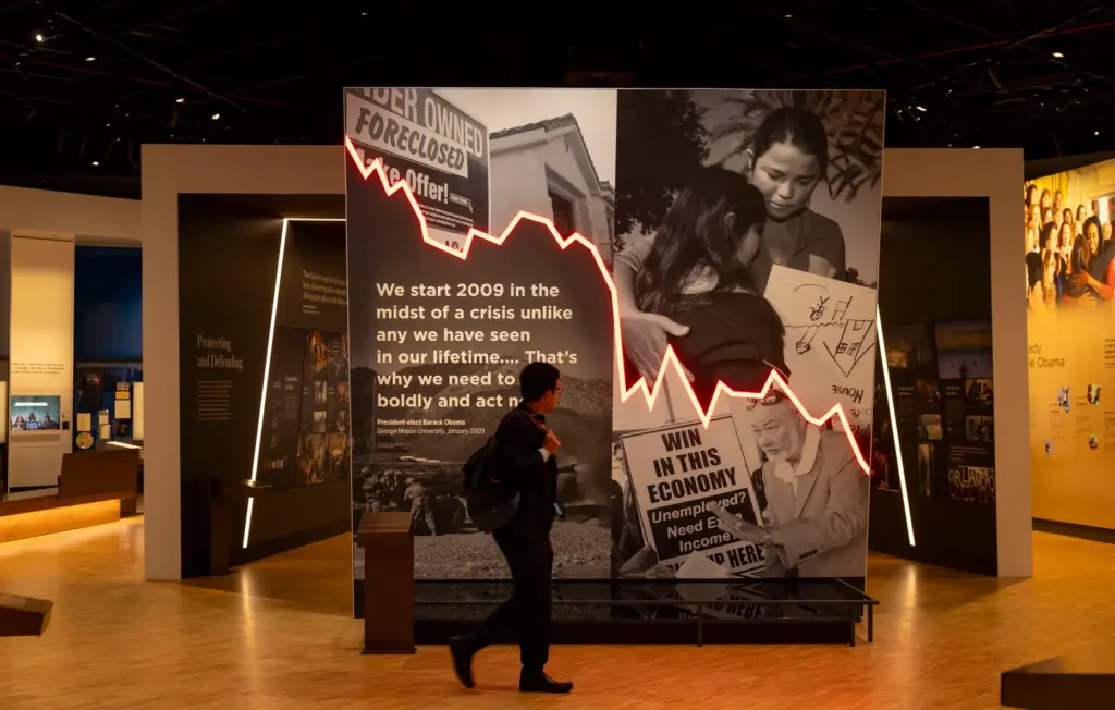 Exhibits are displayed as the Obama Presidential Center prepares for...