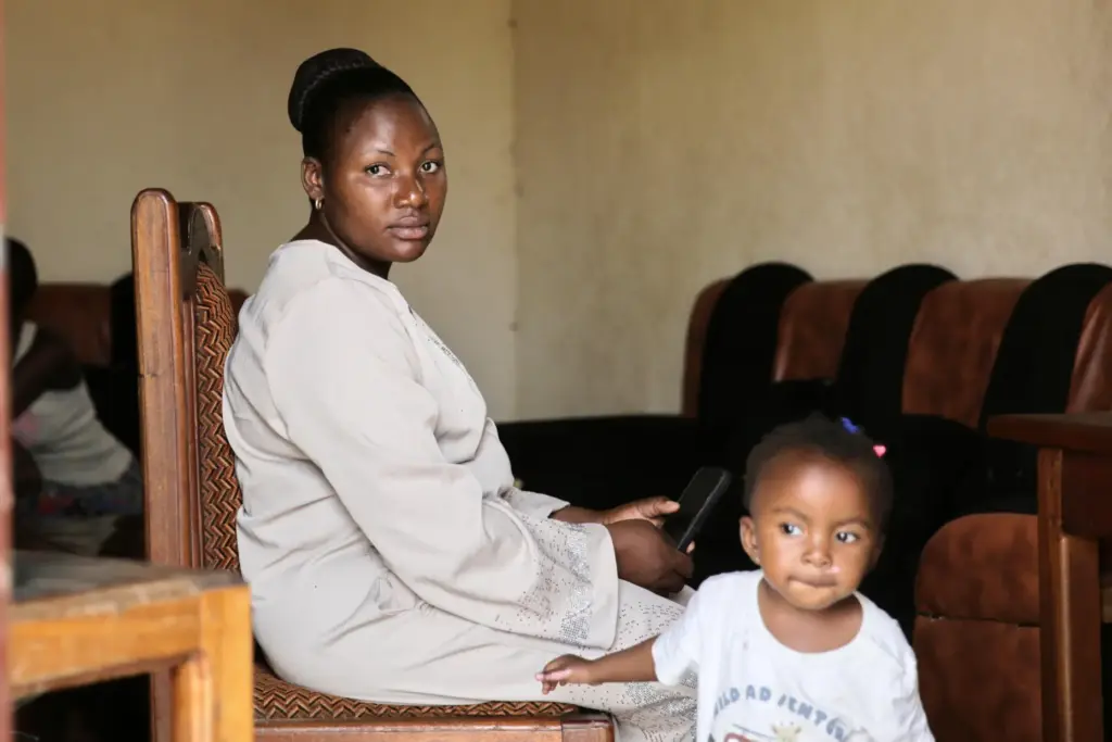 Esperance Masinda, an Ebola survivor, poses for a photo at...