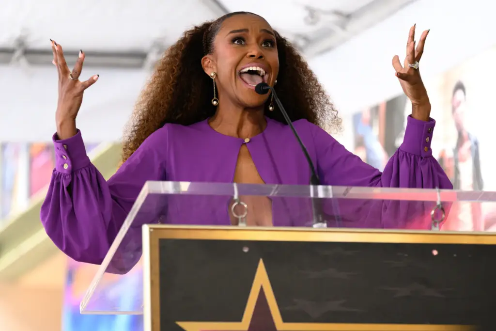 Actress Ryan Michelle Bathe serves as master of ceremonies for...