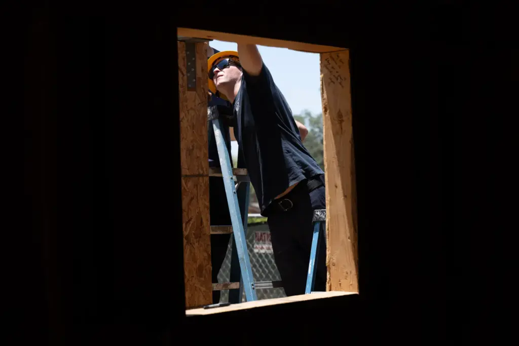 Members of the Los Angeles County Fire Department and Sheriff’s...