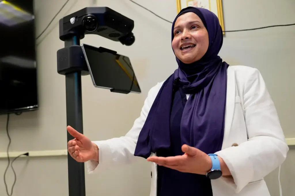 Momotaz Begum, a professor of computer sciences, speaks about the robotics program.