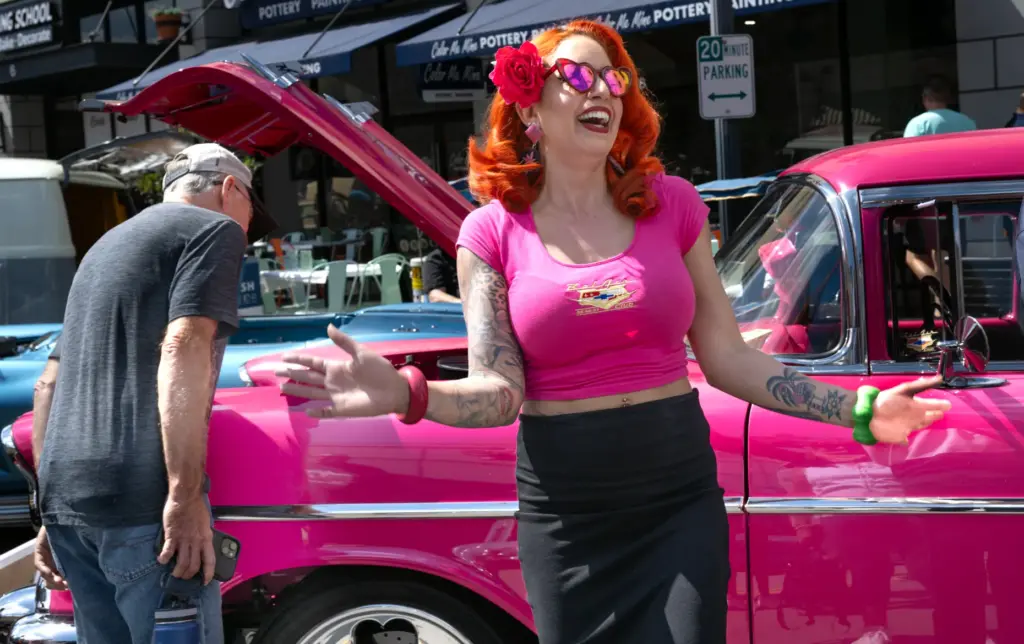 Sarah Joyce shows off “Pinkie,” at the Cruisin’ Brea Father’s...