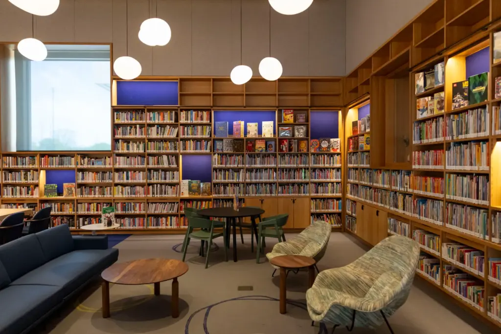 A branch of the Chicago Public Library prepares to open...