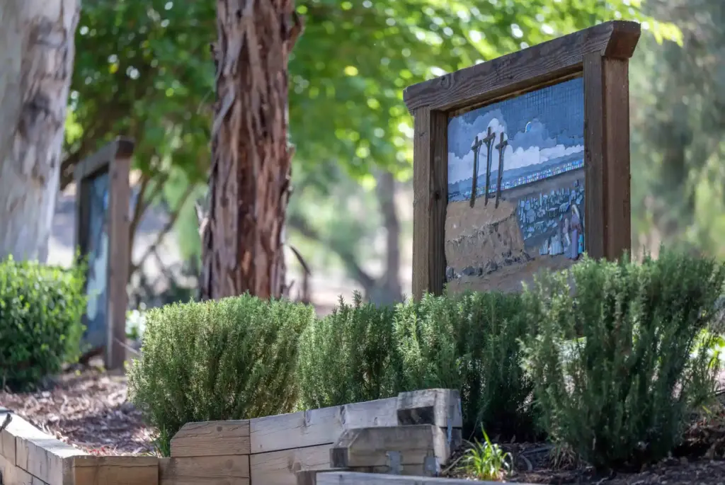 The â15 Stations of the Crossâ by artist Lance Jost...