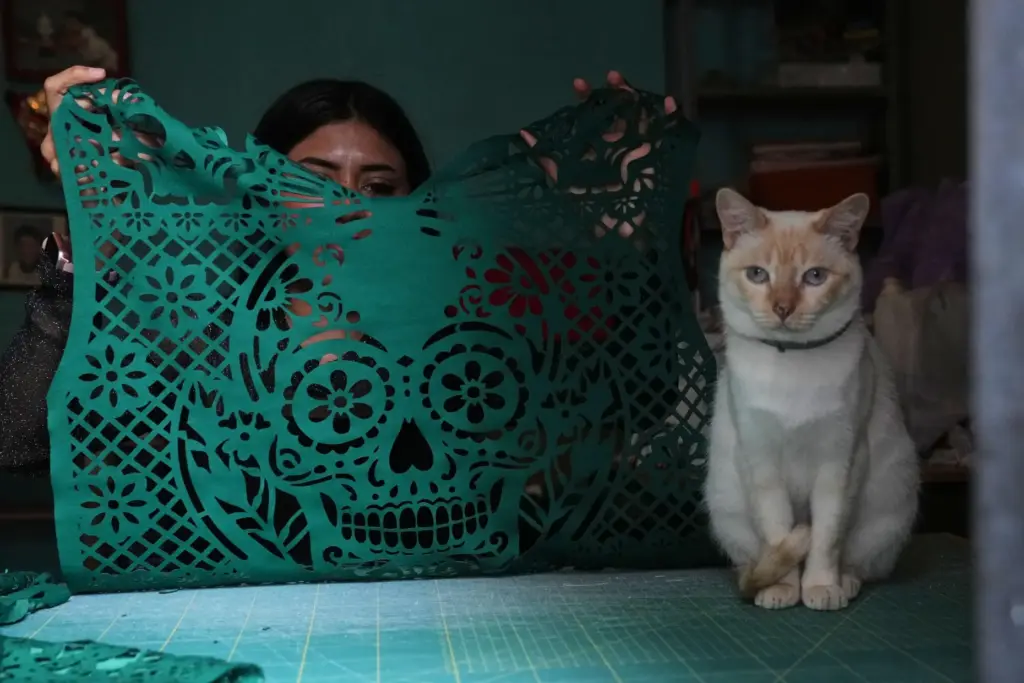 Cande Martinez prepares soccer jerseys inspired by papel picado and...