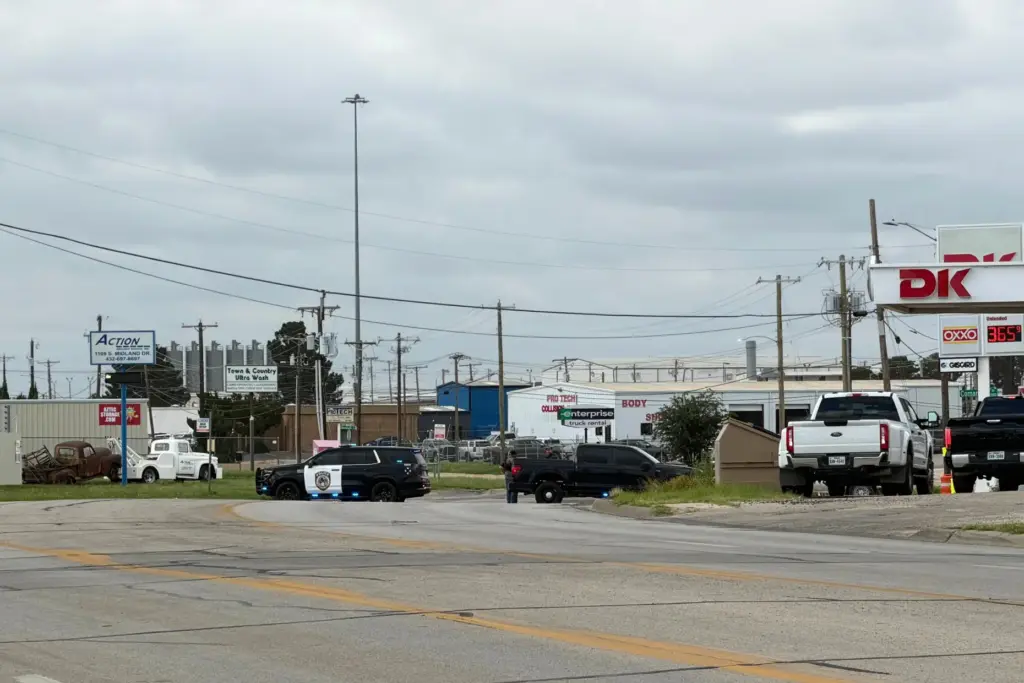 Law enforcement responds to an active shooting scene Friday, June...