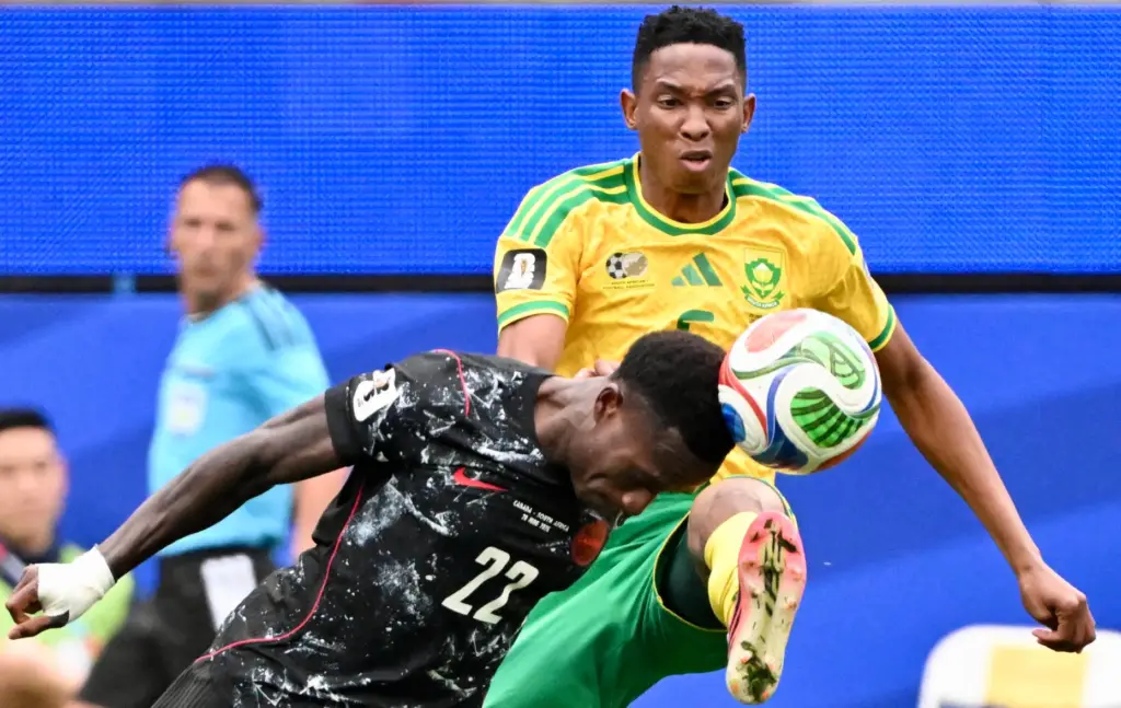 Canada defender Richie Laryea (22) with the header against South...