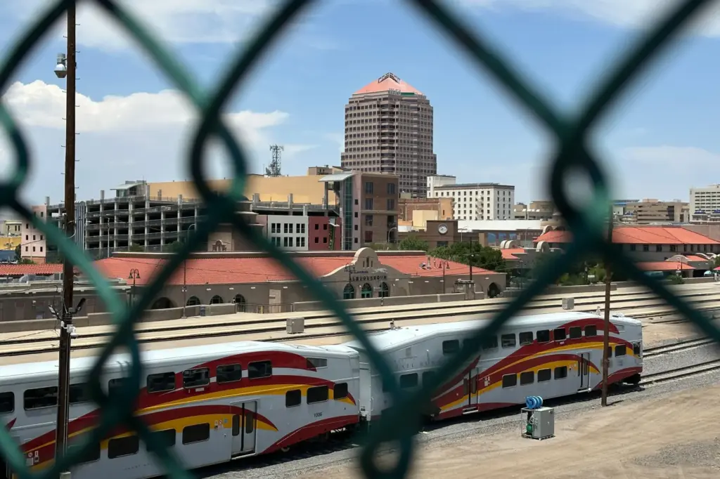 The tallest building in downtown Albuquerque, N.M., which houses the...
