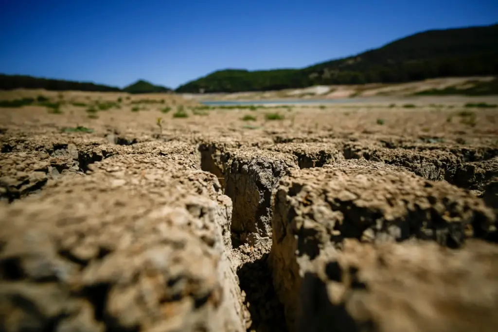 FILE – Fanaco Lake is dry and cracked in Castronovo...