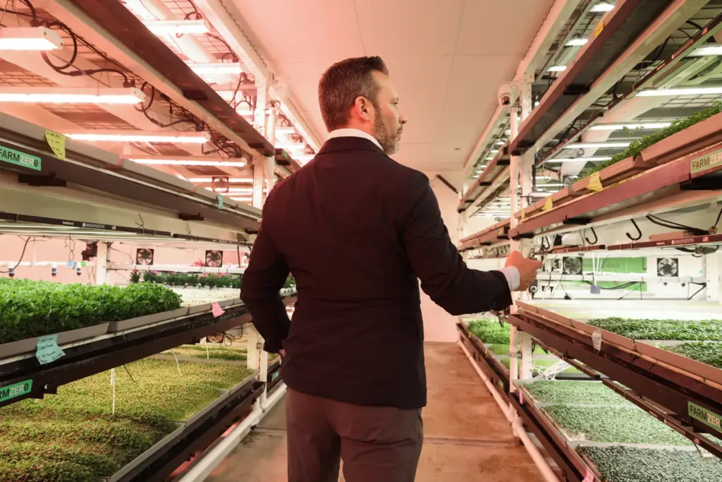Russell Steinberg, founder of Farm Zero, describes the variety of...