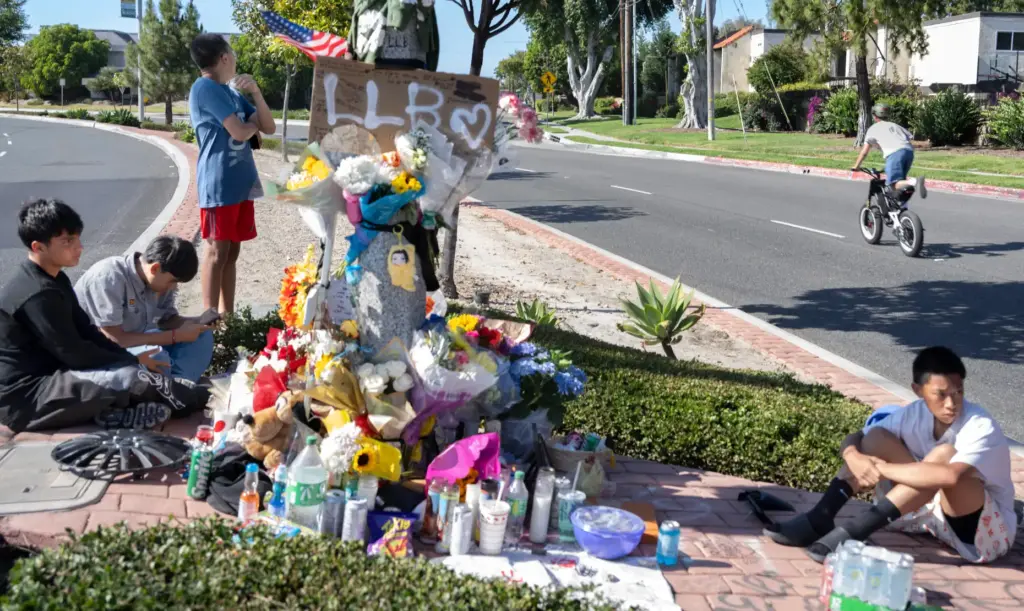 Friends pay tribute to a 13-year-old boy who crashed his...