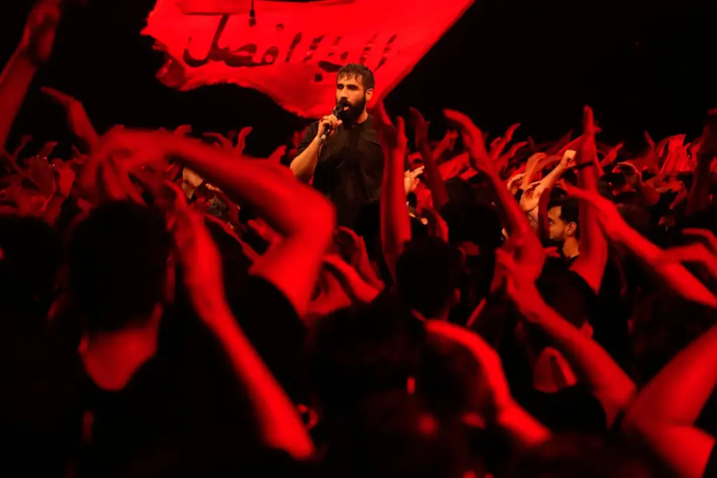 Iranians attend a mourning ceremony in Tehran.