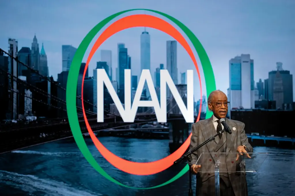 The Rev. Al Sharpton welcomes people to the new National Action Network House of Justice.
