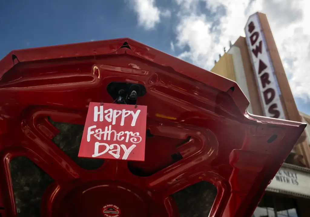 A message for fathers is kept under the hood of...