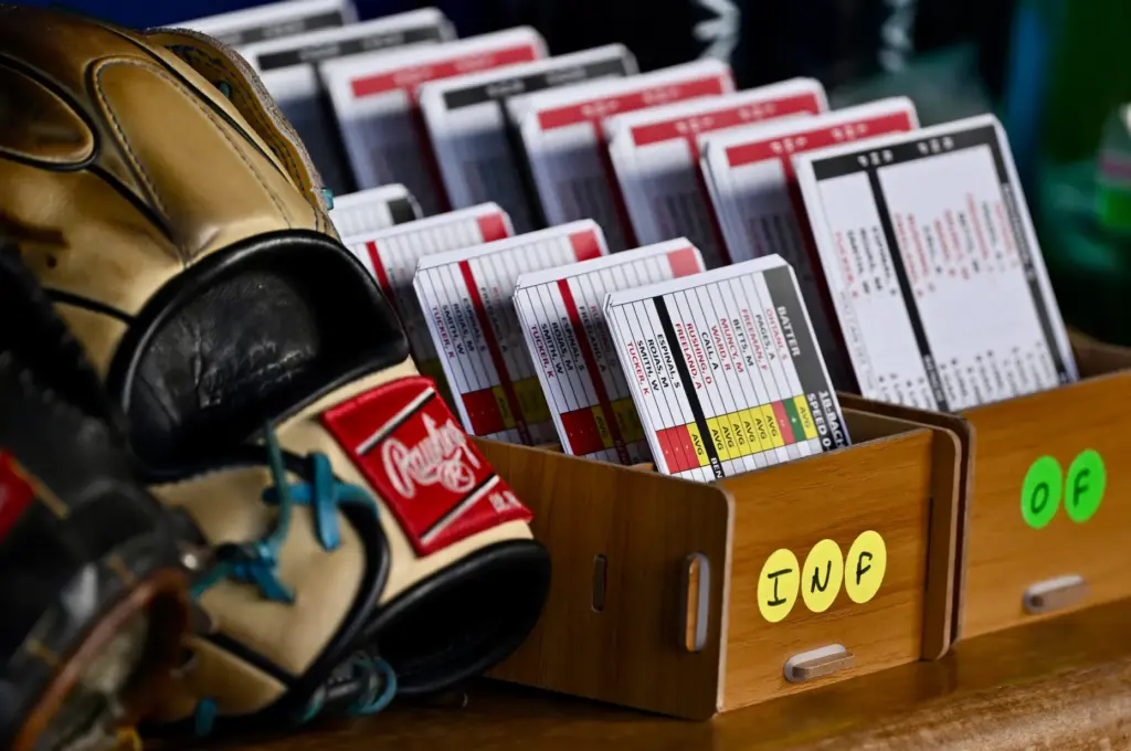 Angels tools of the trade prior to a baseball game...