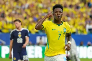 World Cup: Vinícius Júnior leads Brazil past Scotland and into knockout stage