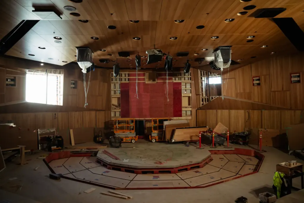 Construction on the Elie Wiesel Auditorium on the Obama Presidential...