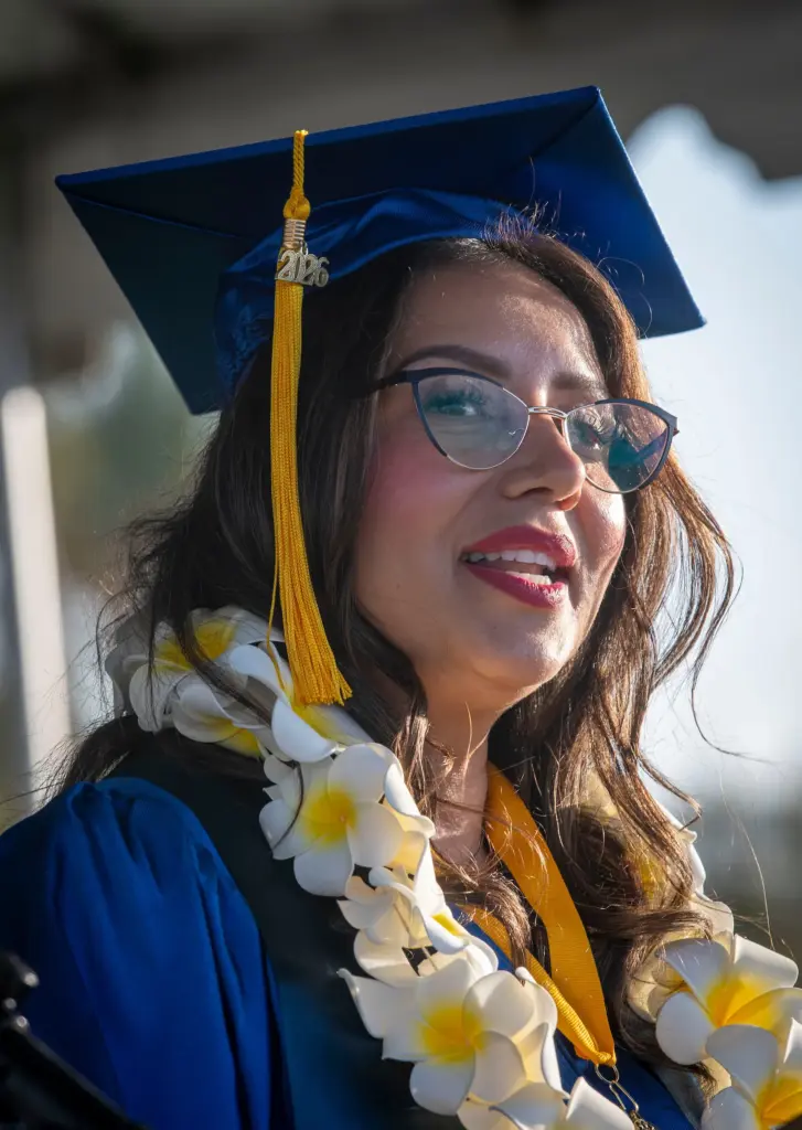 School of Continuing Education Studentâs speaker Laura Moncada addresses the...