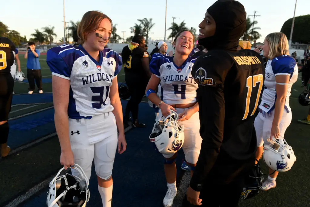 Cali Warâs Tyler Goldsmith (17) hangs out after a loss...