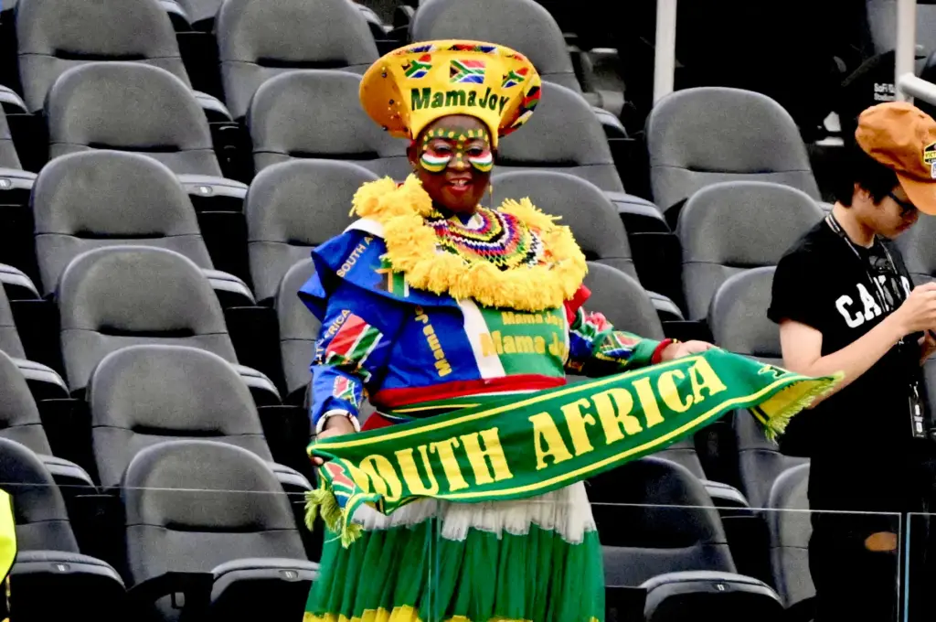 A South Africa fans prior to a FIFA World Cup...