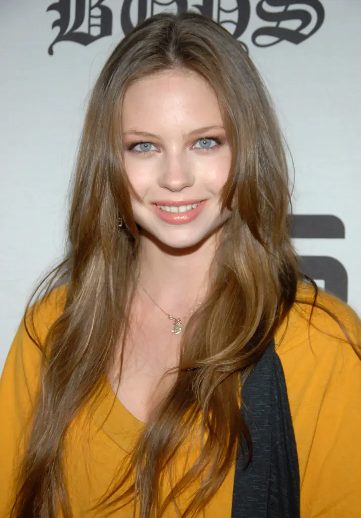 Actress Daveigh Chase poses on the press line at the...