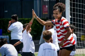 Young OC soccer players get skills training from U.S. Women’s National Team players