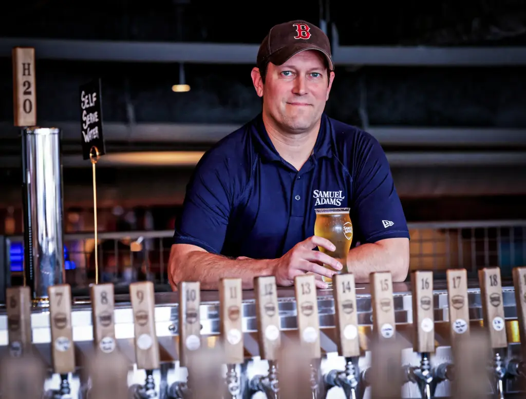 Sam LeBlanc, the taproom manager at Bostonâs Samuel Adams Tap...