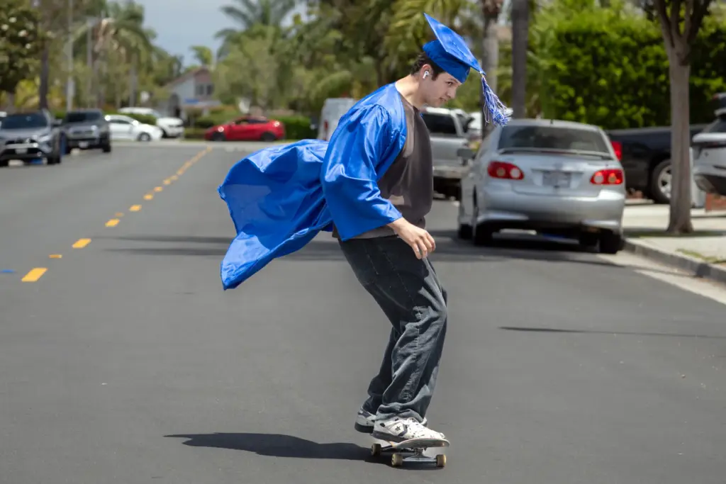 Leonidas Long, 18, of Cypress zips home in his cap...