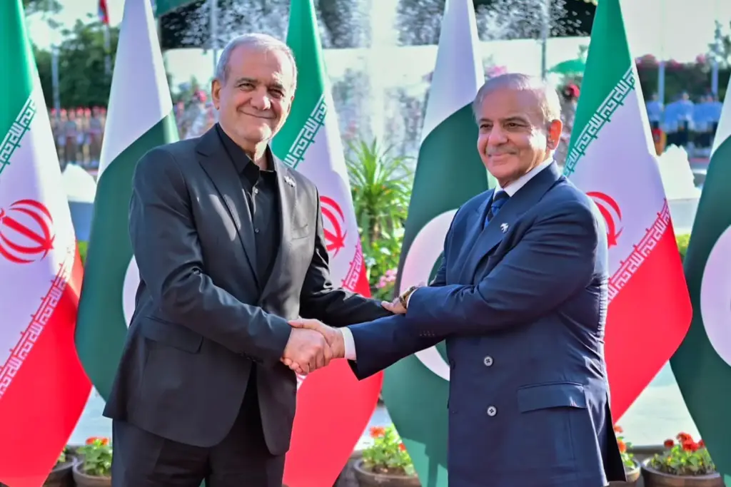 In this photo released by Pakistan Prime Minister Office, Iran’s...