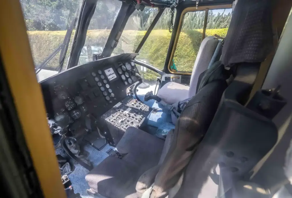 Some of the controls and displays in the cockpit of...
