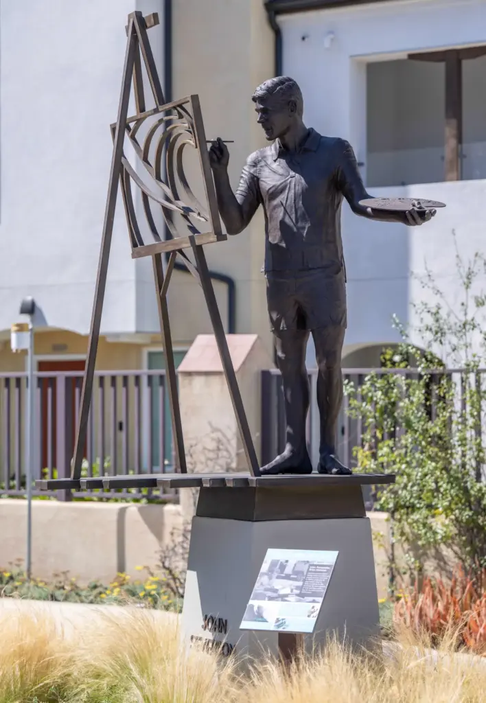 A John Severson Statue by artist Bill Limebrook is a...