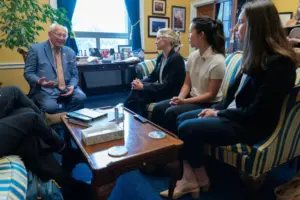 In visit to Capitol, Jessie Diggins and other Olympians push for climate change solutions