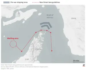 Iranian drones attack Bahrain and a ship is struck in the strait after US airstrikes