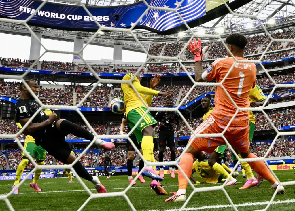 Canada defender Derek Cornelius (13) misses with the shot on...
